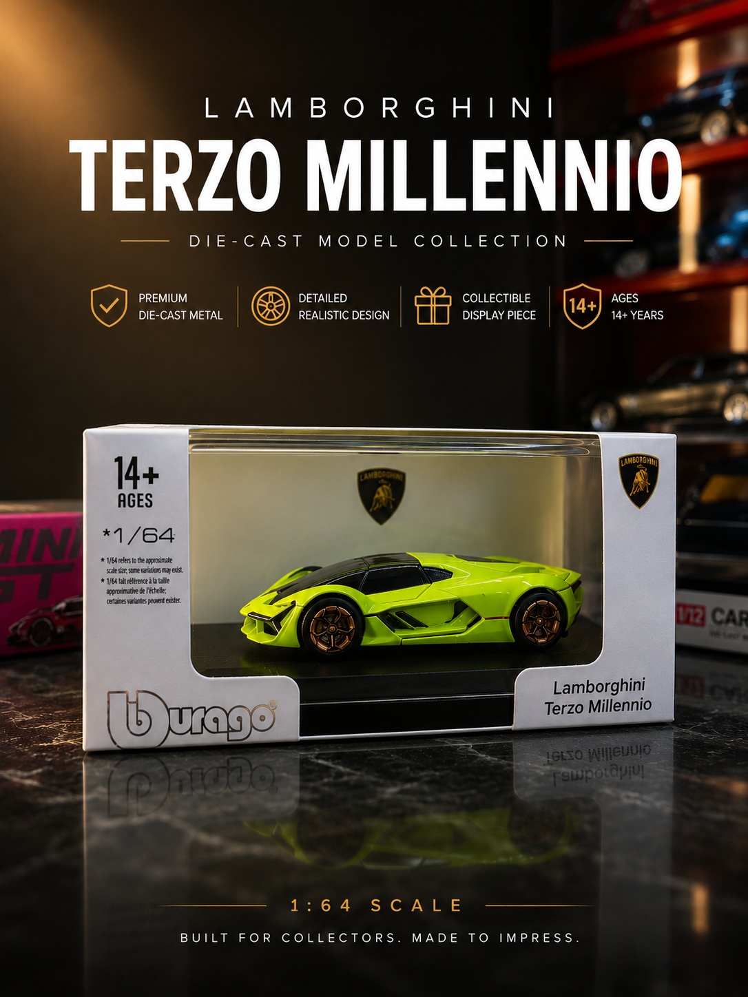 Lamborghini Terzo Millennio - 1:64 Die-Cast Model