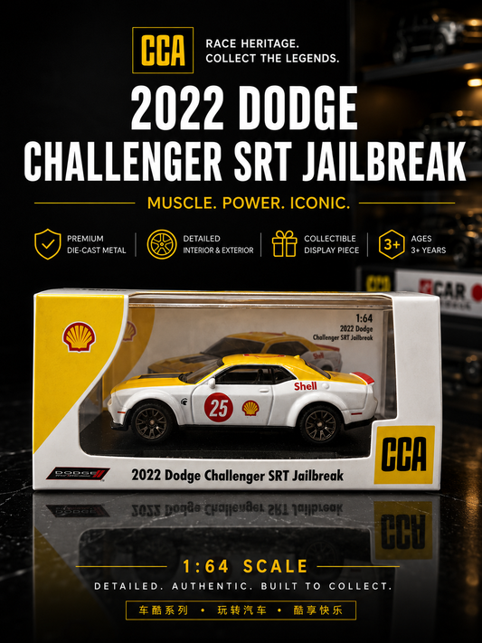 CCA 2022 Dodge Challenger SRT Jailbreak - Shell Racing - 1:64 Die-Cast Model